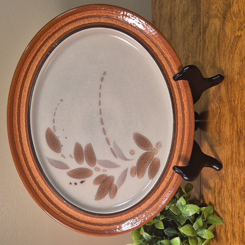 FRANCISCAN INTERPACE ENGLAND Vintage 70s "Origin" Abstract Pattern Oval Platter